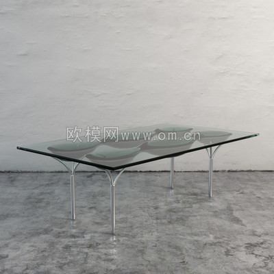 現(xiàn)代玻璃茶幾3D模型免費(fèi)下載